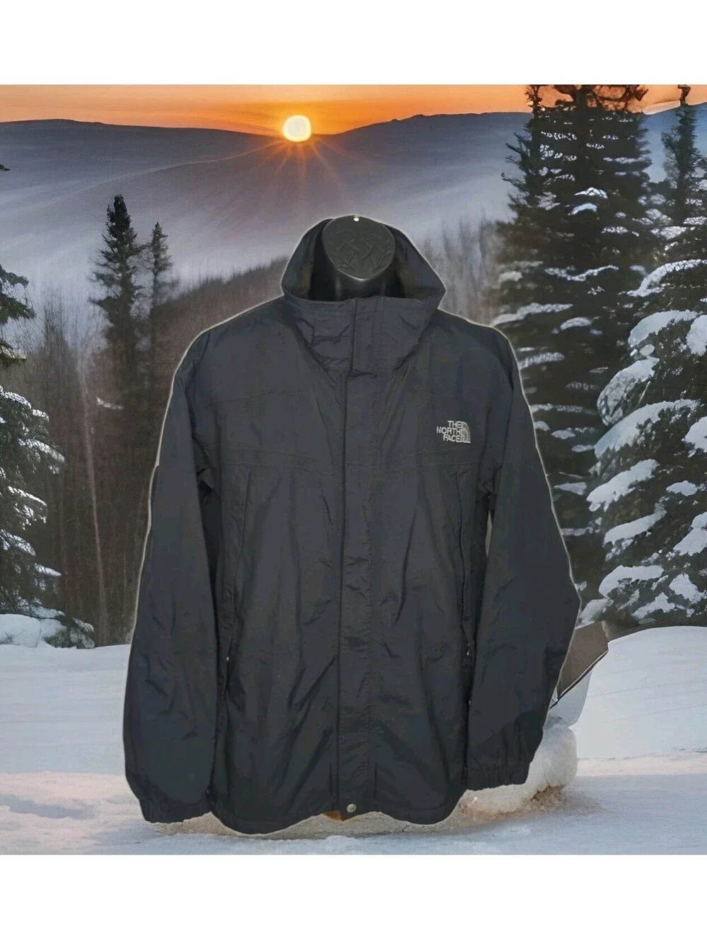 The North Face HyVent Heavy Ski Shell Jacket Mens XL X-Large Black Waterproof